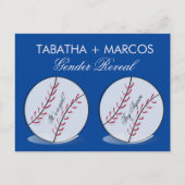 Baseball Gender onthullen de dikke kraakkaarten Aankondigingskaart (Voorkant)