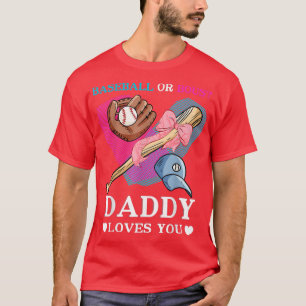 Baseball Gender onthullen TeamBaseball of Boog Dad T-shirt