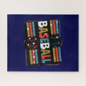 Baseball Geometrische Abstracte Kunst Legpuzzel (Horizontaal)