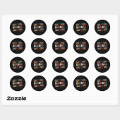 Baseball Geometrische Abstracte Kunst Ronde Sticker (Vel)