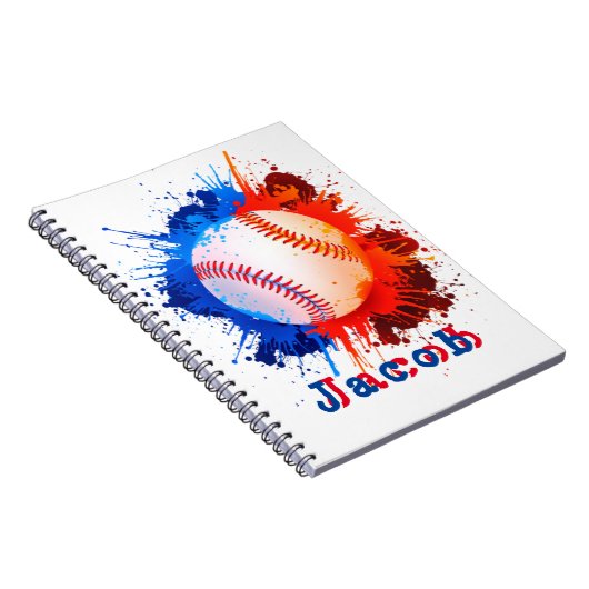 Baseball-gepersonaliseerde kind notitieboek (Rechterzijde)
