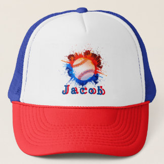 Baseball-gepersonaliseerde kind trucker pet