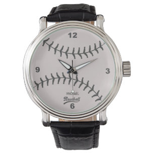 Baseball Gepersonaliseerde Naam Horloge