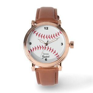 Baseball Gepersonaliseerde Naam Horloge