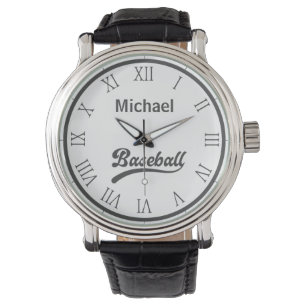 Baseball Gepersonaliseerde Naam Horloge