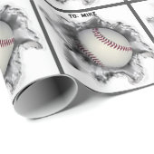 Baseball Gift Cadeaupapier (Rol Hoek)