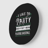 Baseball Gift for Baseball Team Player Funny Grote Klok (Hoek)