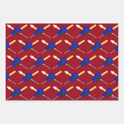 Baseball Gift Wrap HAMbyWG Inpakpapier Vel (Voorkant 3)