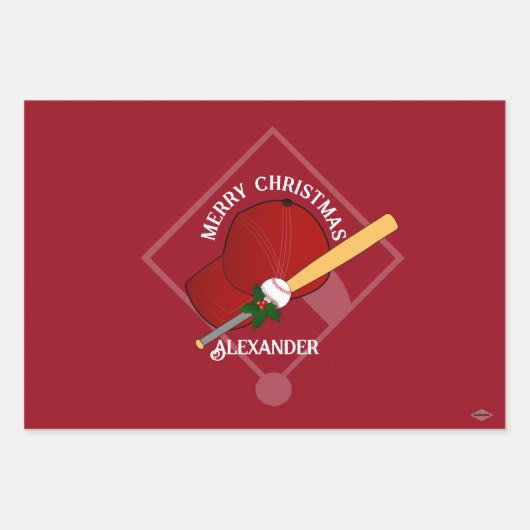 Baseball Gift Wrap HAMbyWG Inpakpapier Vel (Voorkant)