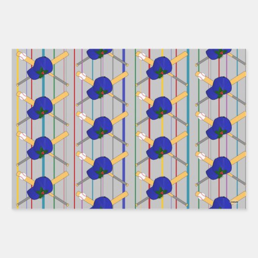 Baseball Gift Wrap HAMbyWG Inpakpapier Vel (Voorkant 3)
