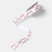 Baseball Gift Wrapping Ribbon - HAMbyWG Satijnen Lint (Achterkant)