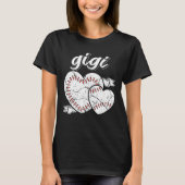 Baseball Gigi Heart Ball Cool Baseball Proud Grand T-shirt (Voorkant)