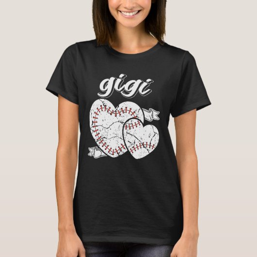 Baseball Gigi Heart Ball Cool Baseball Proud Grand T-shirt (Voorkant)