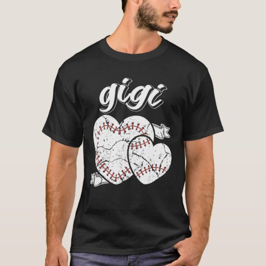 Baseball Gigi Heart Ball Cool Baseball Proud Grand T-shirt (Voorkant)