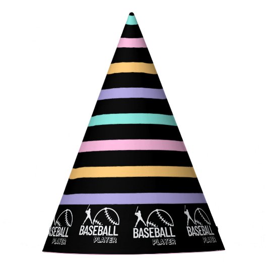Baseball Girl Birthday, Baseball Player Gift Party Feesthoedjes (Voorkant)