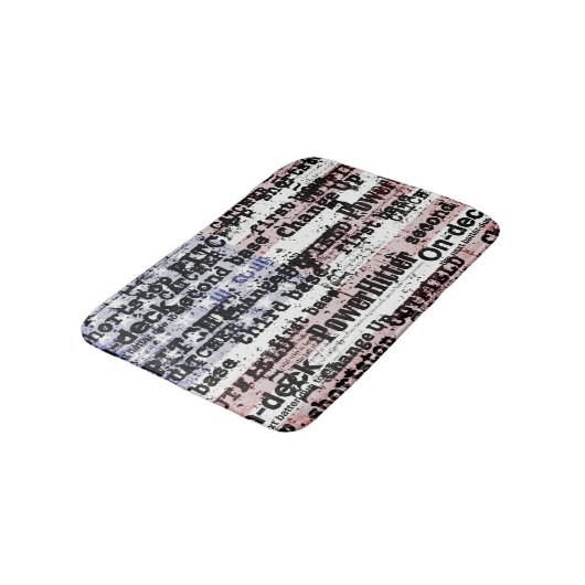 Baseball Glory | Amerikaanse vlagwoorden met gekle Badmat (Gekanteld)