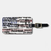 Baseball Glory | Amerikaanse vlagwoorden met gekle Bagagelabel (Voorkant horizontaal)