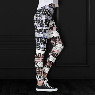 Baseball Glory   Amerikaanse vlagwoorden met gekle Leggings