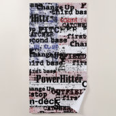 Baseball Glory | Amerikaanse vlagwoorden met gekle Strandlaken (Voorkant)