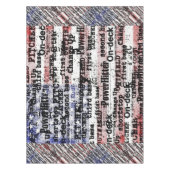 Baseball Glory | Amerikaanse vlagwoorden met gekle Tafelkleed (Voorkant)