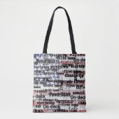 Baseball Glory | Amerikaanse vlagwoorden met gekle Tote Bag (Voorkant)