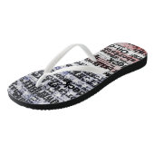 Baseball Glory | Faded Grunge American Flag Words Teenslippers (Schuin)