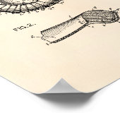 Baseball Glove 1942 Patent Art Old Peper Poster (Hoek)