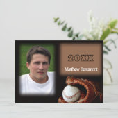 Baseball & Glove Afstuderen aangekondigd Kaart (Staand voorkant)