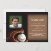 Baseball & Glove Afstuderen aangekondigd Kaart (Achterkant)