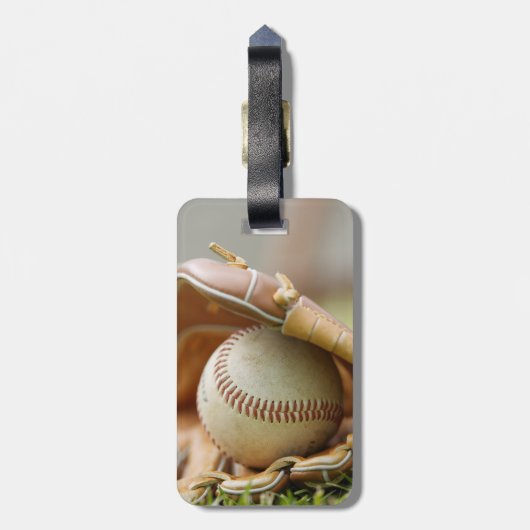 Baseball Glove and Ball Bagagelabel (Achterkant verticaal)