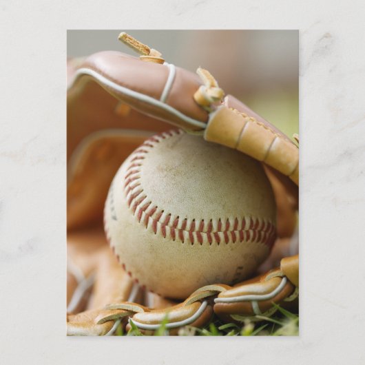 Baseball Glove and Ball Briefkaart (Voorkant)