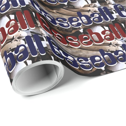 Baseball Glove and Ball Graphics Cadeaupapier (Rol Hoek)