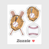Baseball Glove and Baseball Sticker (Vel)