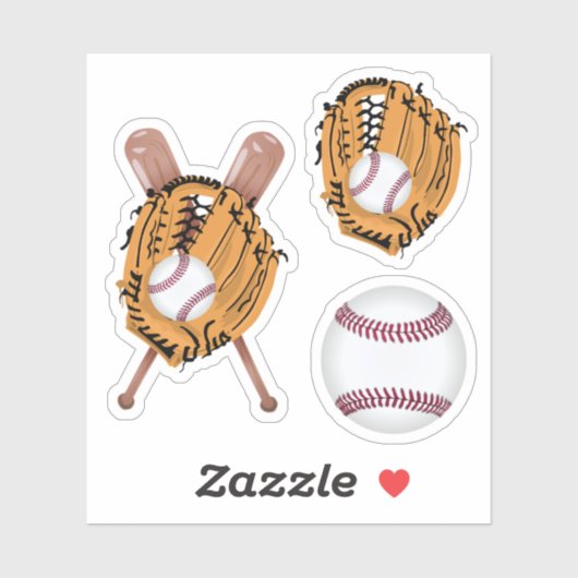 Baseball Glove and Baseball Sticker (Vel)