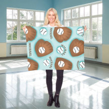 Baseball Glove Ball & Boy Name Patroon Sport Thema