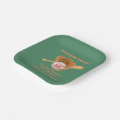 Baseball Glove Batting Fifty Men's 50th Birthday Papieren Bordje (Gebogen)