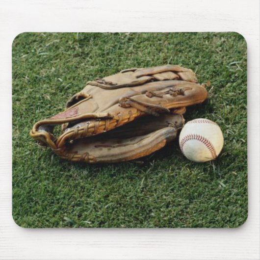 Baseball & Glove Mousepad Muismat (Voorkant)