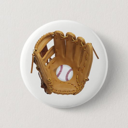Baseball Glove of Mitt met honkbalknop Ronde Button 5,7 Cm (Voorkant)