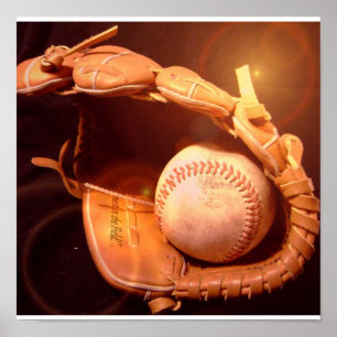 Baseball Glove Poster