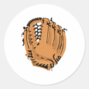 Baseball Glove Ronde Sticker