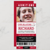 Baseball Graduation Party nodigt uit Kaart (Voorkant / Achterkant)