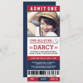 Baseball Graduation Party nodigt uit Kaart (Voorkant / Achterkant)