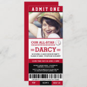 Baseball Graduation Party nodigt uit Kaart (Voorkant / Achterkant)