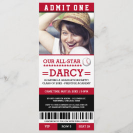 Baseball Graduation Party nodigt uit Kaart