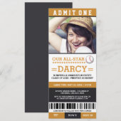 Baseball Graduation Party Uitnodigt Kaart (Voorkant / Achterkant)