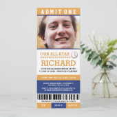 Baseball Graduation Party Uitnodigt Kaart (Staand voorkant)