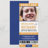 Baseball Graduation Party Uitnodigt Kaart (Voorkant / Achterkant)