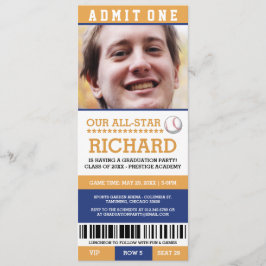 Baseball Graduation Party Uitnodigt Kaart