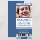 Baseball Graduation Party Uitnodigt Kaart (Voorkant / Achterkant)