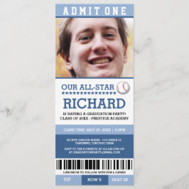 Baseball Graduation Party Uitnodigt Kaart